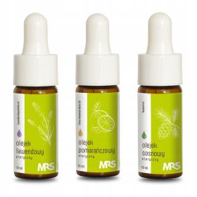 Olejki eteryczne MRS: lawendowy pomarańczowy sosnowy - Zestaw 3 szt. x 10ml