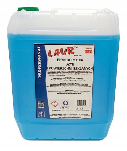 Profesjonalny płyn do mycia szyb luster zapas LAUR Professional PS-5000 5L