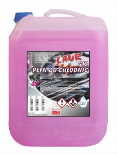 PŁYN DO CHŁODNIC G12 czerwony do -35°C poj. 10L do wszystkich typów - Laur Praktik 