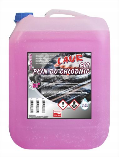 PŁYN DO CHŁODNIC wszystkich typów Laur Praktik G12 czerwony do -35°C p. 10L