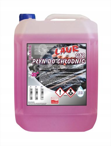 PŁYN DO CHŁODNIC wszystkich typów Laur Praktik G12 czerwony do -35°C poj 5L