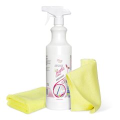Zestaw do czyszczenia Bioplastic&Steel z dwiema mikrofibrami