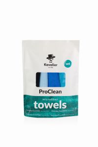 Zestaw 4 różnych ręczników Premium Kavalier Professional do pielęgnacji wnętrz dom biuro samochód